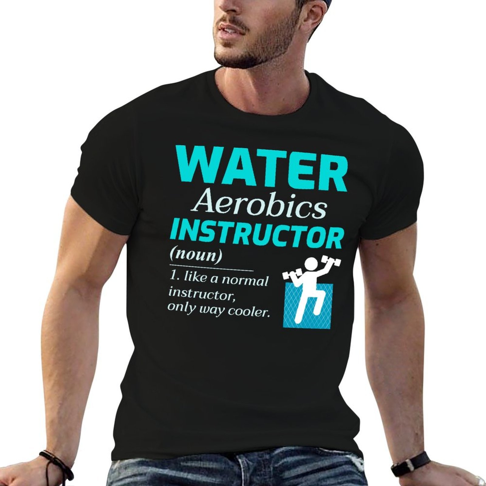 Aquatic Aerobics - Camiseta para instrutor de aeróbica aquática,