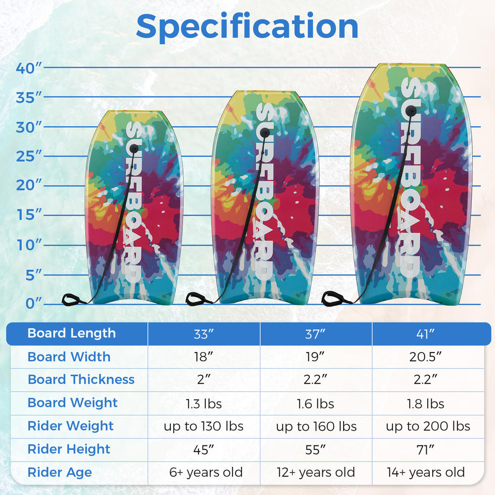 Prancha de Bodyboard Leve de 3 - Bodyboard Boogie Board avaliação e preço